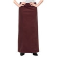 thumbnail image 5 of Women's Long Ankle Length Stretch Corduroy A-Line Panel Skirt, 5 of 7