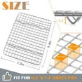 thumbnail image 2 of Cooling Rack 8.75 x 6.25 in Set of 2 Stainless Steel, Oven Safe Grid Wire Racks for Cooking & Baking Oven-Safe, Dishwasher-Safe Food-Safe, Heavy Duty, Small Cooling Rack for Baking, 2 of 7