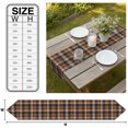 thumbnail image 3 of Orange Blue Plaid Table Runner Linen Burlap Table Runner 72 Inches Long Farmhouse Checkered Buffalo Fall Dresser Scarves for Kitchen Island Coffee Dining Room Party Wedding Holiday Decoration 14"x72", 3 of 8