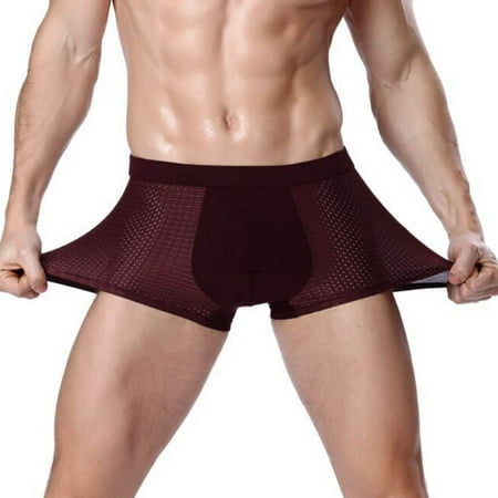HUPOM Cotton Underwear For Women Womens Silk Underwear Medium waist Comfort Waist Solid Boxer Briefs Purple L