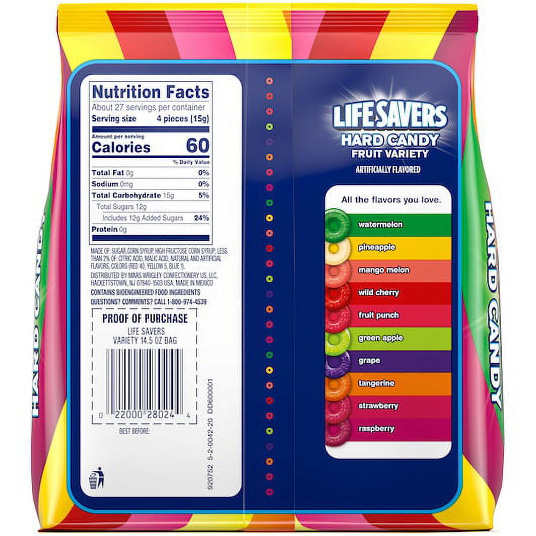 (Price/Case)Lifesavers Hard Candy Fruit Variety Stand Up Pouch, 14.5 Ounces, 6 per case