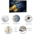 thumbnail image 5 of ZHONGYUTONG Buddha Painting Prints Lotus Flowers Canvas Pictures Zen Artwork Office Decor for Spiritual Meditation Yoga Spa Room Framed (12.00" x 18.00"), 5 of 6