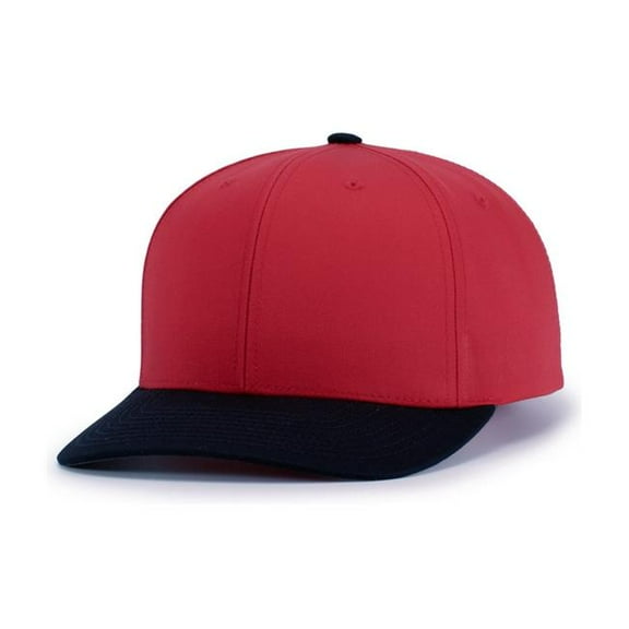 Pacific Headwear P322.405.YTH Poly & Cotton Snapback Cap, Red & Navy - Youth