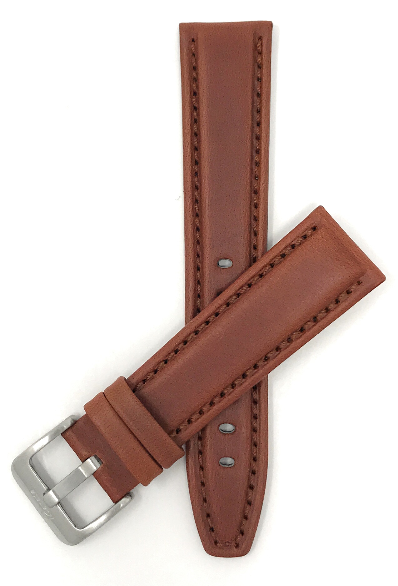 Extra Long (XL) 14mm Sports, Italian Leather Watch Band Strap, ToneonTone Stitching Walmart