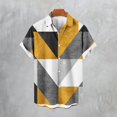 thumbnail image 4 of Afuyipoi Men's Printed Relaxed Tees,Standard Fit Round Neck Lightweight Casual Tees Yellow 3XL, 4 of 5
