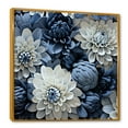 thumbnail image 2 of Designart "Muted Blue And Graceful Mums VII" Mums Floater Framed Canvas Art Print, 2 of 5