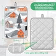 thumbnail image 6 of Yayeee Pot Holders Kitchen Heat Resistant with Pocket 7"x9.8" Cotton Oven Cooking Hot Pads, Gray Snow Houses, 6 of 7