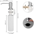 thumbnail image 3 of Dispensador de jabón líquido incorporado con botella de 300 ml, dispensador de jabón de espuma para fregadero, dispensador de jabón para platos de cocina, dispensador de detergente de acero inoxidabl TUNC Sencillez, 3 of 5