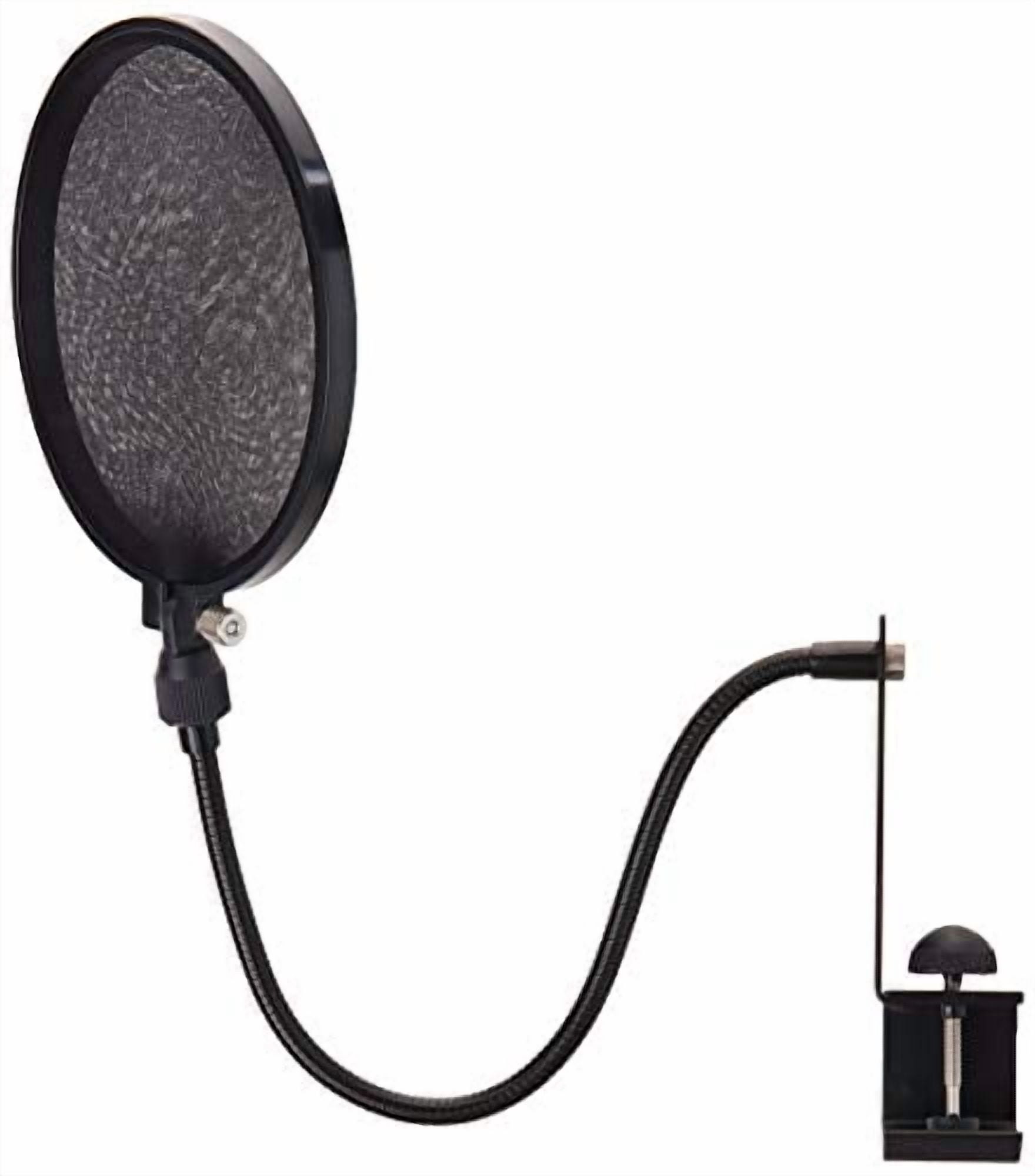 Mic pop filter w/boom and stand clamp
