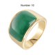 thumbnail image 2 of Sonducket Mujeres Hombres Anillo Decorativo Moda Elegante Unisex Piedra Mano Joyería Artesanía Pareja Decoración COLLAR COLGANTE Ropa, zapatos y accesorios Miscelánea piedra verde Tamaño 10, 2 of 6