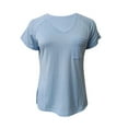 thumbnail image 3 of Itsame Short Sleeved Undershirt Tops for Womens Shirt Printed Round Neck T-Shirt Blouses Blue Size M, 3 of 3