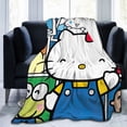 thumbnail image 2 of Hello Kitty Throw Blanket, Cozy Flannel Blankets For Boys Girls, Super Soft Warm Blanket For Couch Sofa Bed, 2 of 9
