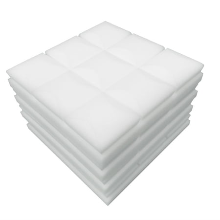 iOPQO Wall stickers 4Pcs Acoustic Foam Panel Sound Stop Absorption Sponge Studio KTV Soundproof sponge wall sticker 30*30*5CM white White