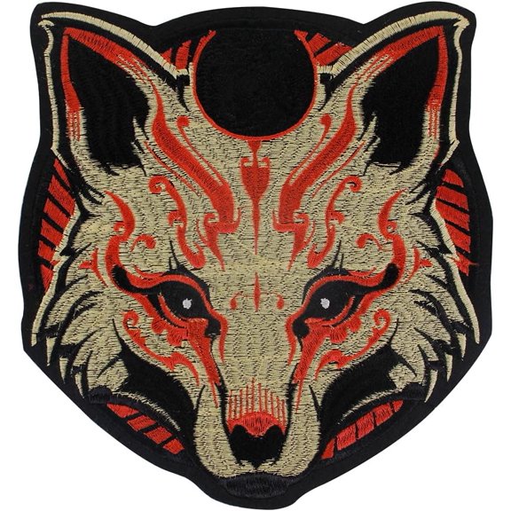 Wolf Dog Sticker Animal Iron on Patches Embroidered Applique Fabric Decorative Badge Sewing Accessories 1 piece