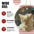 thumbnail image 3 of White Cat Surrounded By Butterflies of Fantasy Art - Christmas Ornament Xmas Keepsake Ceramic Ornaments Holiday Decorations for Tree Christmas Gift Ideas 2.95in, 3 of 6