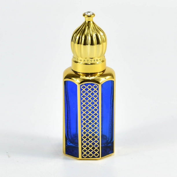 Fiudx Botella de Vidrio y Rodillo, Minidispensador de Aceite de Cristal Resistente, Aroma de Ciruelas, Perfume de Viaje, Compañero de Aromaterapia, Capacidad de 12 Ml, Cuatro Colores