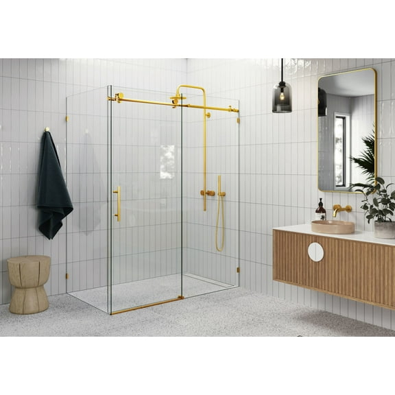 Glass Warehouse 90Sl-56-40 Nova 78" High X 56" Wide X 40" Deep Sliding Frameless Shower