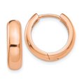 thumbnail image 1 of Quality Gold TF767 14K Rose Gold Round Hinged Hoop Earrings, 1 of 1
