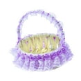 thumbnail image 3 of FVDPWYE Flower basket for weddings, woven baskets, portable, beautiful basket for flower Purple, 3 of 9