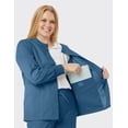 thumbnail image 5 of SPECTRUM UNIFORMS Scrub Jackets Doctor Lab Coat -Crew Neck Tops Unisex Soft Fabric Ideal | Medical Professionals, Hospital and Lab Work Wear Caribbean Blue, 5 of 5