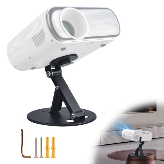 Salange Desktop Projector Foldable Stand, Ultra-Compact Foldable Stand with Easy Setup and 180 Degree Rotation, Table Projecor Mounts Holder with 1/4" Screw, Black