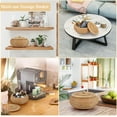 thumbnail image 6 of Round Rattan Boxes with Lid Natural Woven Storage Basket Bin Multi-Purpose Wicker Tray Weaving Decorative Shelf Basket Farmhouse Picnic Bread Fruit Table Storage Basket, 6 of 8