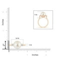 thumbnail image 4 of Angara South Sea Cultured Pearl Ring with Diamond Accents in 14K Rose Gold for Women | June Birthstone Jewelry for Her, 4 of 8