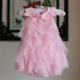 thumbnail image 4 of Utlike Girls Dresses Baby Spring Summer Solid Flower Ruffle Sleeveless Princess Dress Girls Holiday Sundress Size 0 Months-3 Months, 4 of 4