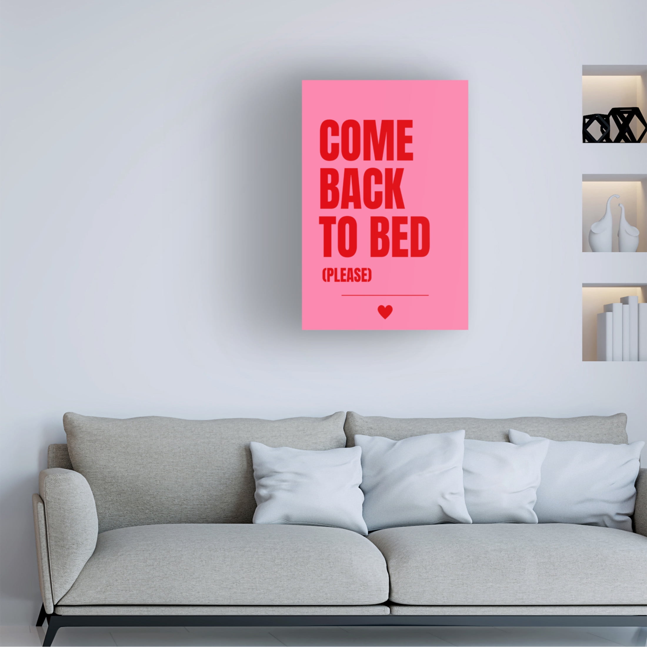Trademark Fine Art Athene Fritsch Come Back to Bed Canvas Wall Art