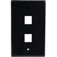 thumbnail image 2 of Buyer's Point Blank 2 Port Keystone Wall Plate (Black) (2 Pack), 2 of 6