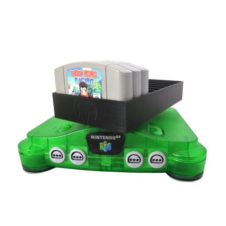 Nintendo 64 N64 Box - Black N64 Game Organizer, Dust Cover, Cartridge Holder, Nintendo 64