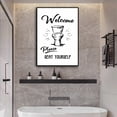 thumbnail image 3 of Black and White Bathroom Poster Funny Bathroom Quote Wall Art  Cute Canvas Print Wall Decor Minimalist Toilet WC Artwork, 3 of 6
