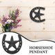 thumbnail image 2 of Cast Iron Horseshoe with Star Wall Decor Iron Horseshoe Sculpture Wall Ornament, 2 of 4