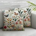 thumbnail image 3 of Shiartex Spring Summer Floral Pillow Covers Wildflower Sage Green Flowers Butterfly Botanical Plants Print Vintage Decorative Throw Pillows Seasonal Pillow Cases Couch Bed Sofa Decor,Multi-Size White, 3 of 5