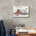 thumbnail image 3 of Epic Graffiti 'Winter Barn with Pickup Truck' by Cindy Jacobs, Canvas Wall Art, 26"x18", 3 of 8