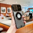 thumbnail image 1 of Nalacover for iPhone 12 Pro Max Sparkle Shining Magnetic Case Compatible with MagSafe Support Wireless Charging, Glitter Paper Electroplated Frame Cover with Lens Protector Clear Case,Black, 1 of 1