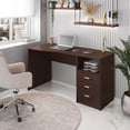 thumbnail image 2 of Techni Mobili Classy Computer Desk with 3 Drawers in Espresso, 2 of 12