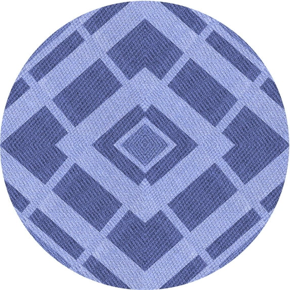 Ahgly Company Indoor Square Patterned Denim Blue Area Rugs, 3' Square