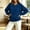 Navy, variant on Womens Button Down Sweatshirt Casual Crewneck Cardigan Jacket Long Sleeve Drop Shoulder Top with Pockets Lounge Everyday Wear