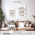 thumbnail image 4 of Elephant Stock Christmas Wonderful Time Wall Art - Vertical Multi Panel Canvas - Living Room Wall Decor - Holiday Multi Panel - White And Brown Decor By Wild Apple Portfolio - 20" x 32", 4 of 8