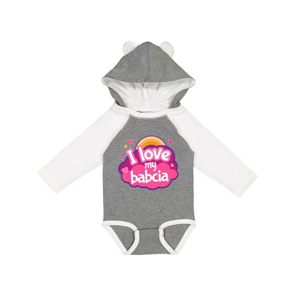 Inktastic I Love My Babcia Girls Girls Long Sleeve Baby Bodysuit