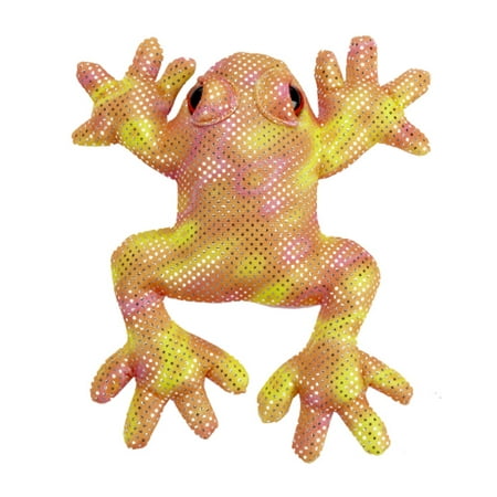 Orange Sport Beans - Shimmering Yellow Pink and Orange Bean Bag Frog - By Ganz
