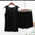 thumbnail image 2 of cfhntfmh Summer Cotton Modal Pajama Set for Women Plus Size Soft Lounge Shorts with Tank Top Sleeveless Sleepwear for Lounge, 2 of 4