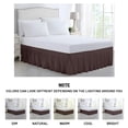 thumbnail image 2 of SGI bedding 9 inch Drop Wraparound Bed Skirt California King Size - No Lifting Required, Adjustable Easy Fit Elastic Strap, Classic Gathered Styling Dust Ruffle, Fade Resistant -Chocolate, 2 of 7