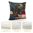 thumbnail image 4 of Orinice Eagle Flag Stars Graphic Decorative Cushion Throw Pillow Cover for Home Couch Living Room Bed Sofa Square High-Quality 1PC 12x12in, 4 of 5
