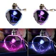thumbnail image 3 of UDIYO Fashion Rose Heart Key Chain Color Changing Flashing LED Lights Couple Keyring, 3 of 7