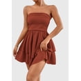 thumbnail image 4 of Vestido PRETTYGARDEN para mujer, verano 2025, sin tirantes, tubo, tamaño mini, 4 of 7