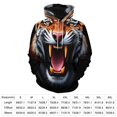thumbnail image 2 of Fierce Tiger Roar Design Men's Women Vintage 3D Hooded Sweatshirt - All-Season Loose Fit Streetwear, 2 of 6