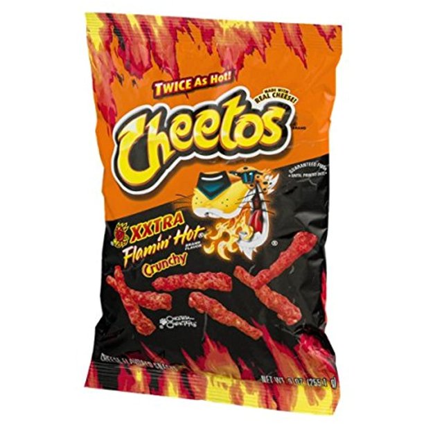 Cheetos Xxtra Flamin Hot Crunchy Cheese Flavored Snacks 8.25 Oz. (1 Bag