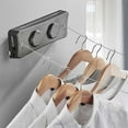 thumbnail image 4 of 2-Line Heavy Duty Retractable Clothesline Walls Stainless Steel Clothes Drying Laundry for Outdoor Indoor, Hanging Clothes Line 16.7Ft Steel Wire (Gray), 4 of 12